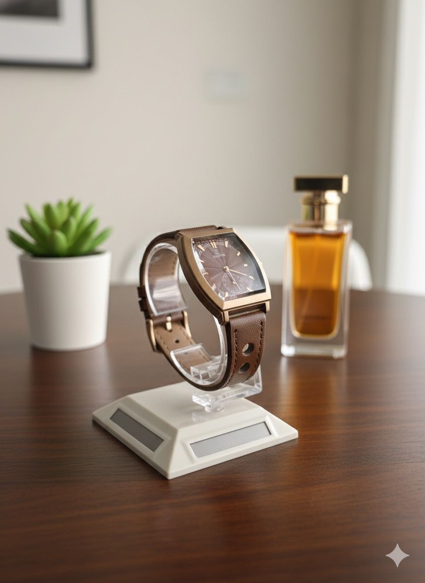 leather Aqua time wristwatch