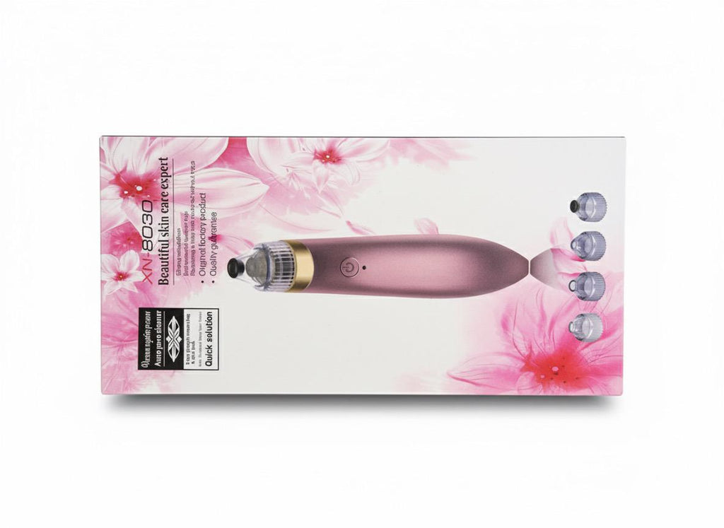 Hub 4 in 1 XN-8030 Rechargeable Blackhead Whitehead Remover Device for face Acne Pimple Pore Cleaner Vacuum Suction Facial USB Care Tool with Adapter for Men & Women